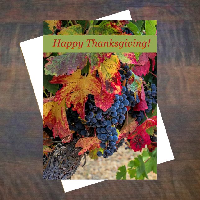 Weinberg Happy Thanksgiving Karte (Von Creator hochgeladen)