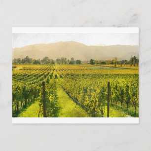 Weinberg im Herbst im Napoleon Tal Postkarte