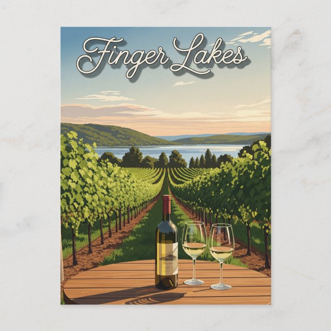 Weinberg in New York Finger Lakes Postcard Postkarte (Vorderseite)