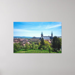 Weinberg und historische Altstadt von Bamberg, Deu Leinwanddruck
