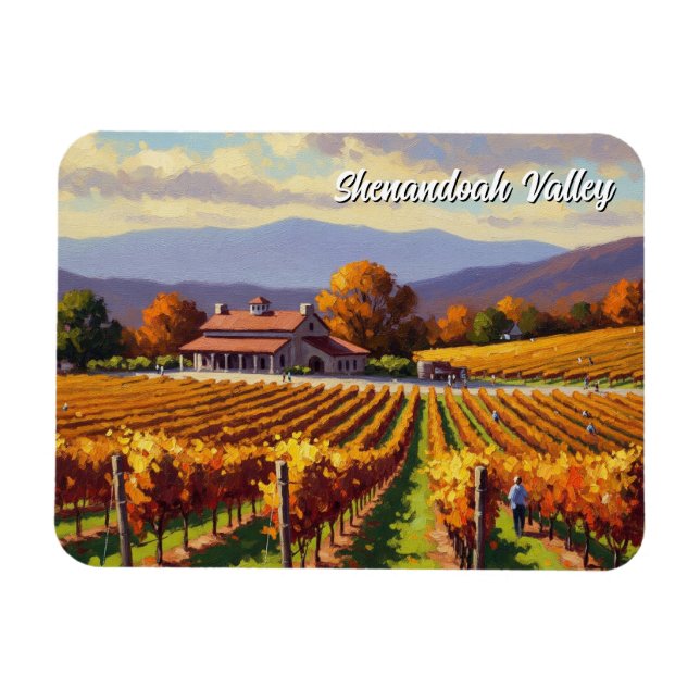Weinberg Virginia Shenandoah Valle Postkarte Magnet (Horizontal)