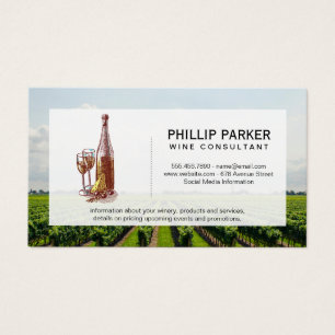 Weinberg   Weinflasche und Glas