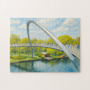 Weinbergbrücke rathenow aquarell havelland