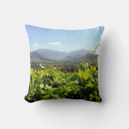 Weinberge in Franschhoek, Südafrika Kissen