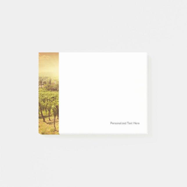 Weinberge Landschaft Post-it Klebezettel (Vorderseite)