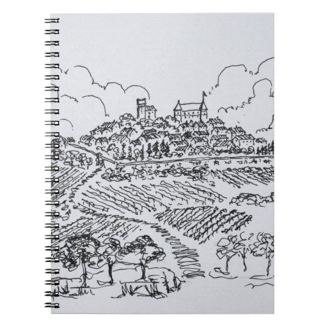 Weinberge| Loire Valley, Frankreich Notizblock (Vorderseite)