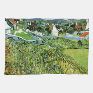 Weinberge mit Blick auf Auvers von Vincent van Gog Geschirrtuch