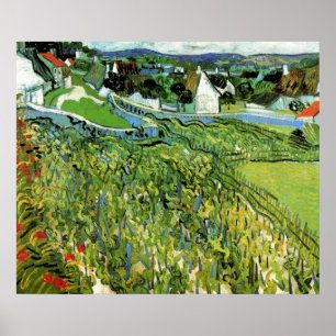 Weinberge mit Blick auf Auvers von Vincent van Gog Poster