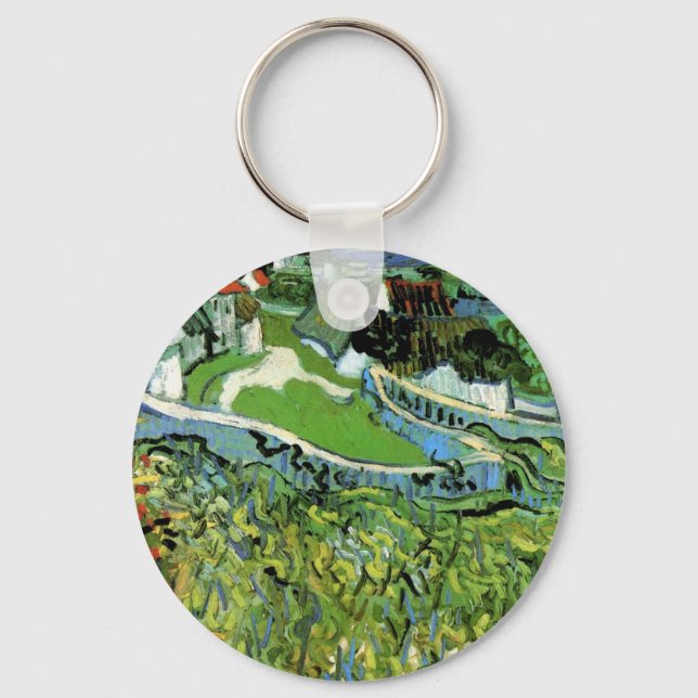 Weinberge mit Blick auf Auvers von Vincent van Gog Schlüsselanhänger (Vorderseite)
