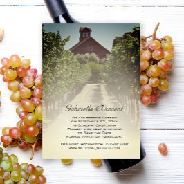 Weinberge und rustikale Rote Barne Hochzeit retten Save The Date