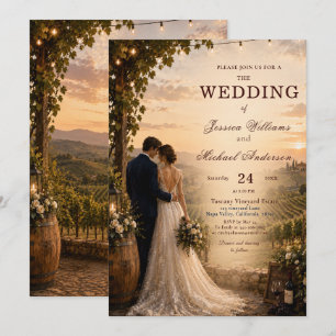 Weinbergs-Hochzeitseinladung Einladung