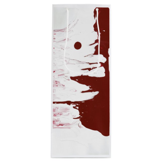 Weinbeutel Wine Splash Design Geschenktüte Für Weinflaschen (Vorderseite)