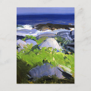 Weinbewachsene Küste, Monhegan Island, Maine,  Postkarte