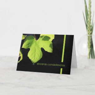Weinblatt Spanisches Beileid Karte