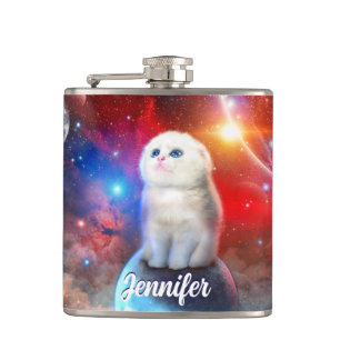 Weine im Weltraum Flachmann