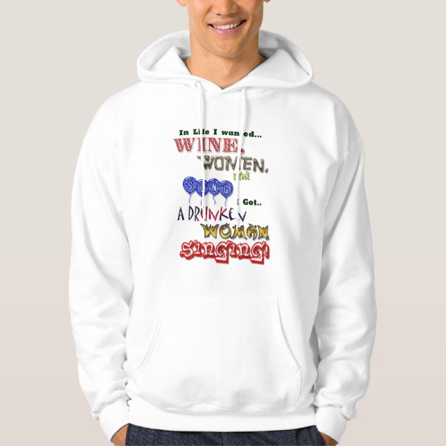 Weine und Lied Hoodie (Vorderseite)