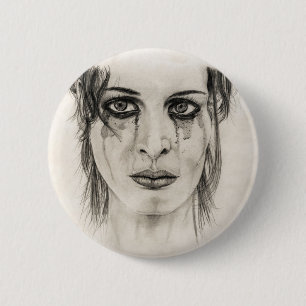 Weine - Zeichnend in Bleistift Button