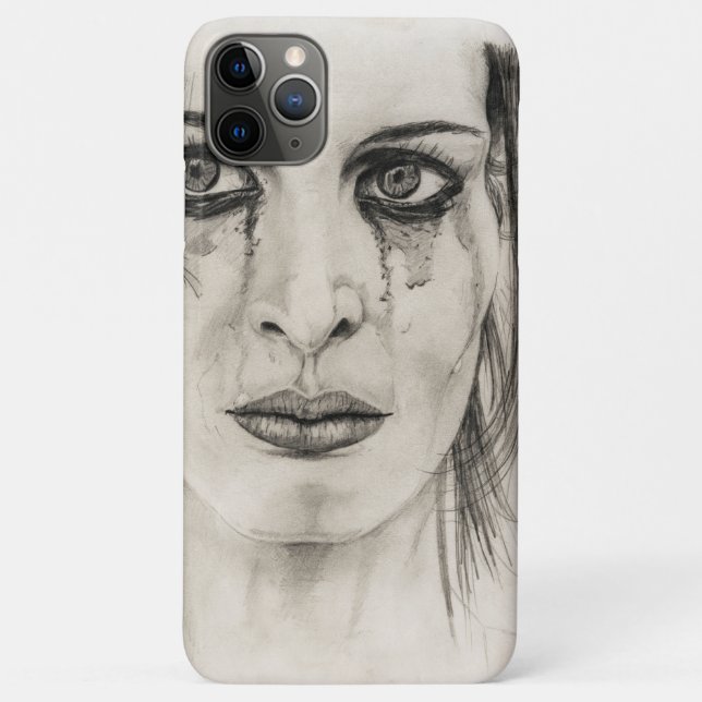Weine - Zeichnend in Bleistift Case-Mate iPhone Hülle (Rückseite)