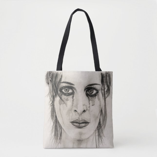 Weine - Zeichnend in Bleistift Tasche (Vorderseite)