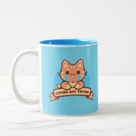 Weinen aber Versuchen Zweifarbige Tasse