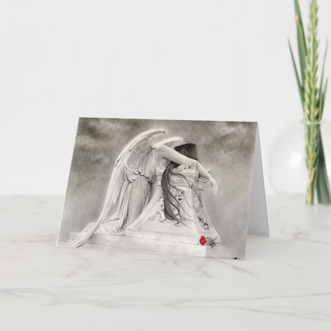 Weinen der Angel-Karte Karte (Vorderseite)