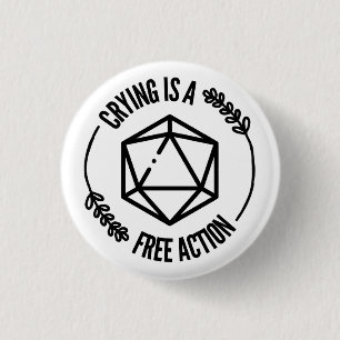 Weinen ist ein Button für freie Aktion