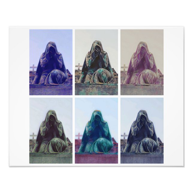 weinende Frau - weiß Fotodruck (Vorne)