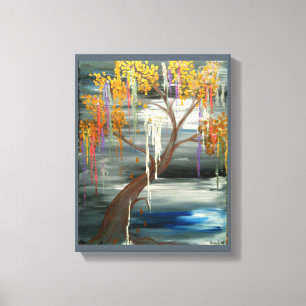 Weinende Weide-Baum-ursprünglicher Kunst-Druck au Leinwanddruck