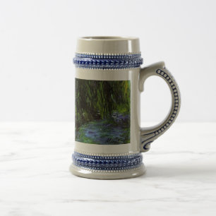 WEINENDE WEIDEN MONET Wasser-Lilien-TeichStein Bierglas