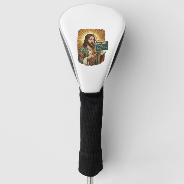 weinender Jesus Syntaxfehler Codierung Programmier Golf Headcover (Vorderseite)