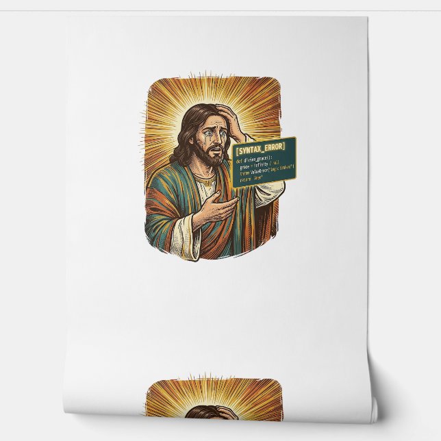 weinender Jesus Syntaxfehler Codierungsprogrammier Tapete (Abrollen)