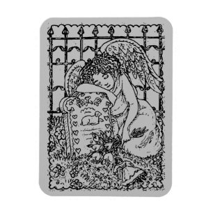 WEINENDER SCHUTZENGEL, FRIEDHOF TRAUER BEILEID MAGNET