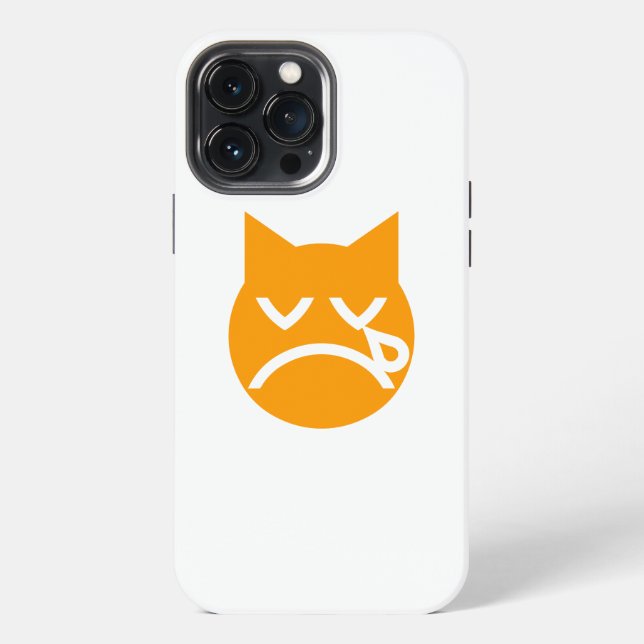 Weinendes Emoji-Katze iPhone Hülle (Rückseite)