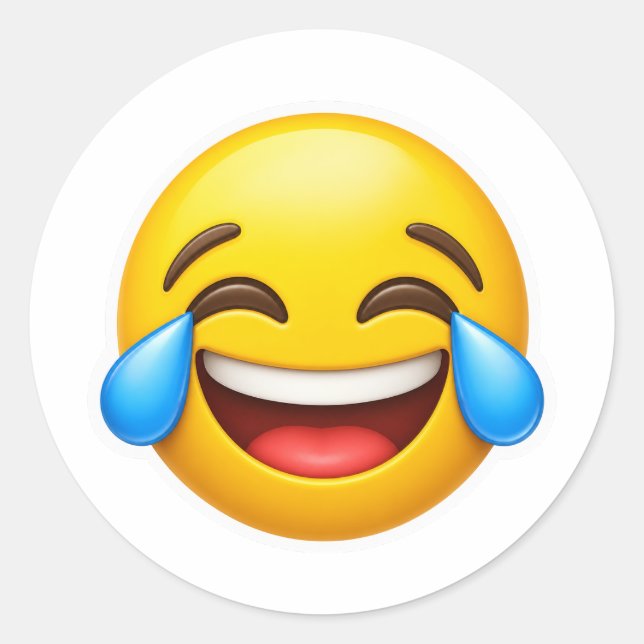 Weinendes Lachen Emoji Meme Aufkleber (Vorderseite)