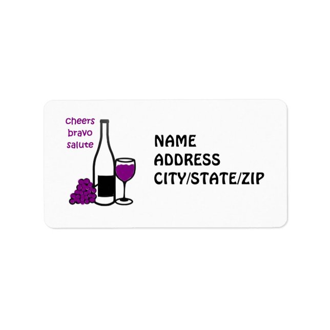 WEINENTHUSIAST-ADRESSE-ETIKETTEN ADRESSAUFKLEBER (Vorne)
