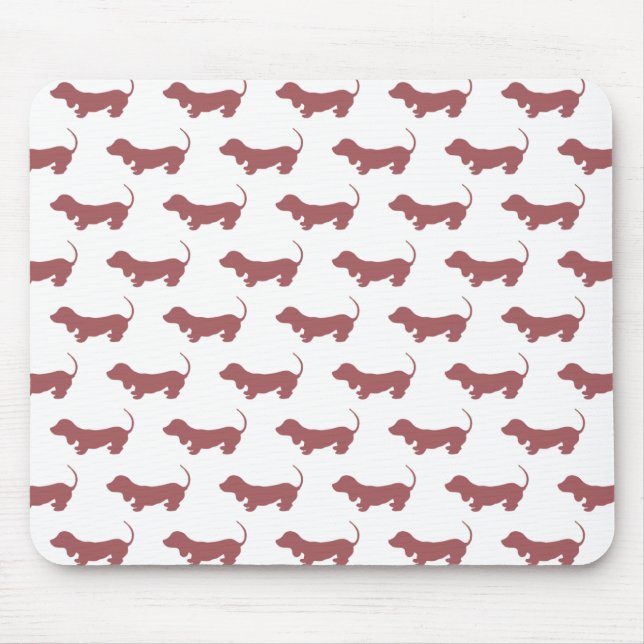 Weiner Dog Dackel Muster Mousepad (Vorne)