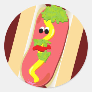 Weiner-Fastfood-Aufkleber Runder Aufkleber