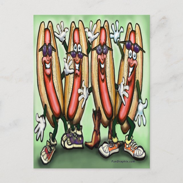 Weiner Party Einladungspostkarte (Vorderseite)