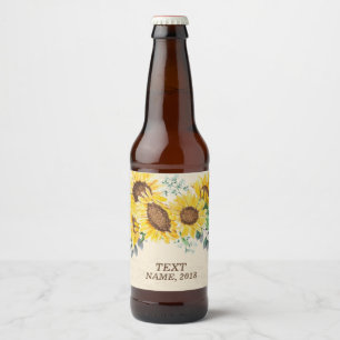 WEINETIKETT - boho blumenblüte Bierflaschenetikett