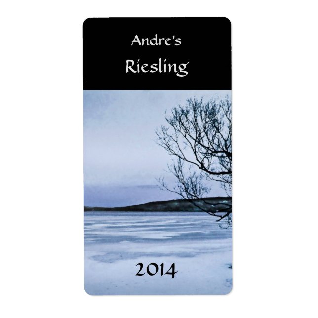 Weinetikett "Frozen Lake" (Vorne)
