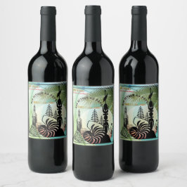 Weinetikett. Gute Heimkehr Weinetikett