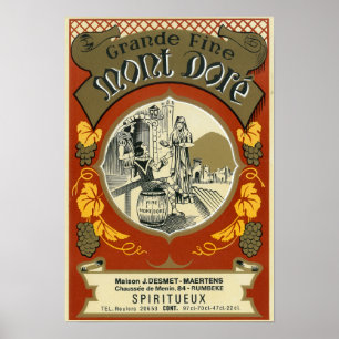 Weinetikett Mont Dore Poster