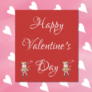 Weinetikett "Rot und Weiß Valentinstag"