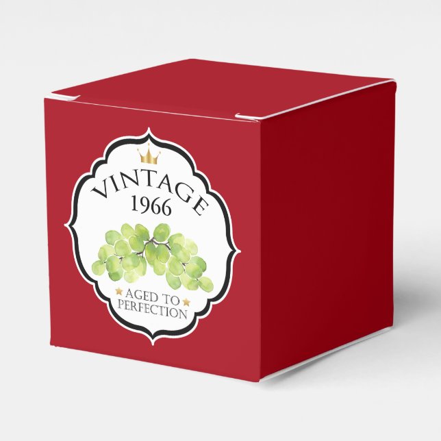 Weinetikett Vintages Geburtsjahr Geschenkschachtel (Vorderseite)