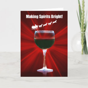 Weinferien Weihnachten Karte