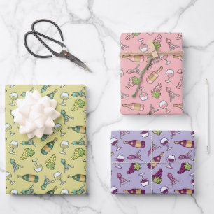 Weinfeuerpapier Geschenkpapier Set