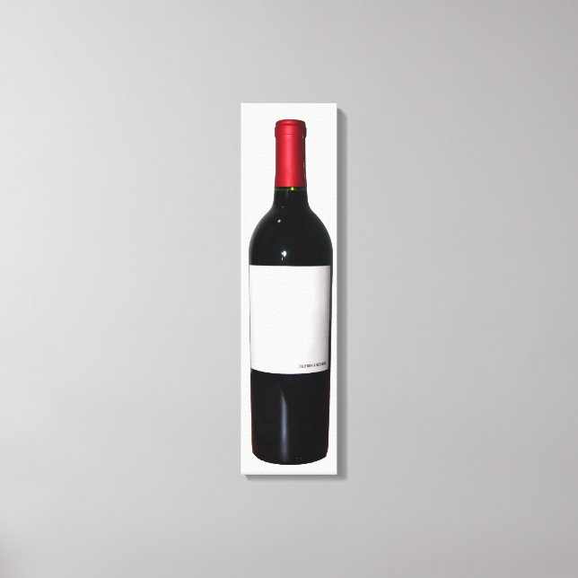 Weinflasche (Blanketikett) Leinwanddruck (Vorderseite)