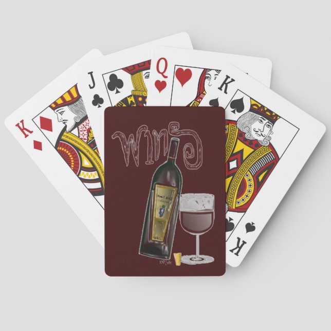 Weinflasche (Bordeaux) Spielkarten (Rückseite)