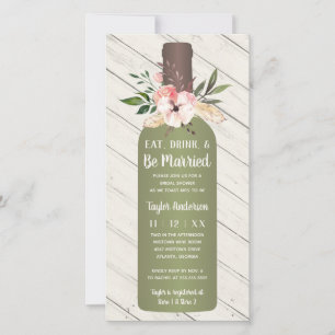 Weinflasche Bridal Dusche Einladung