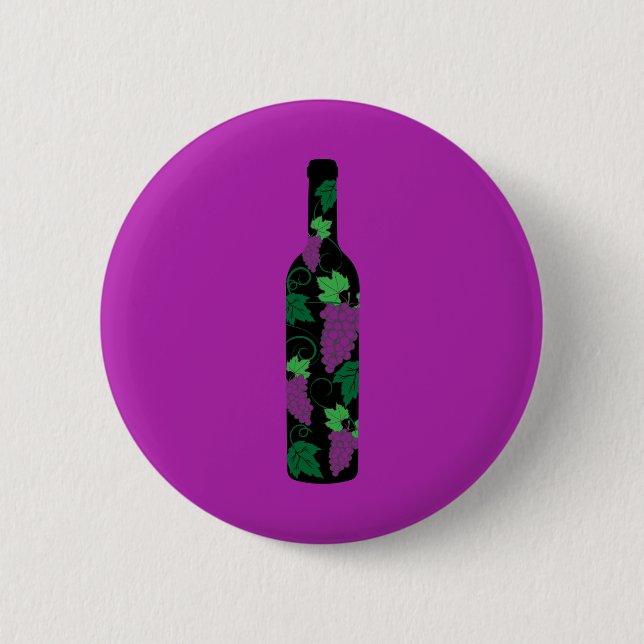 Weinflasche dunkel button (Vorderseite)